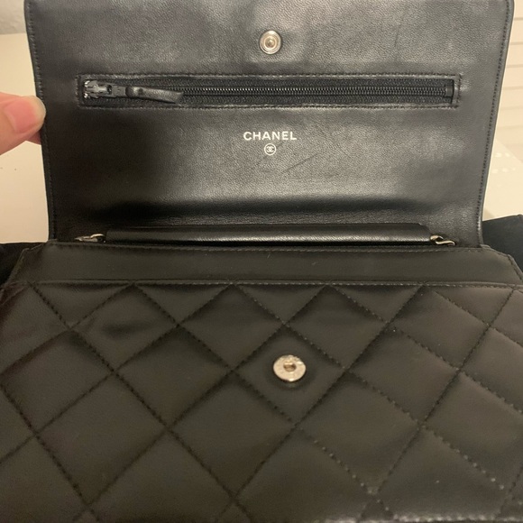 Chanel Black Quilted Leather Wallet On Chain Bag - Picture 7 of 14
